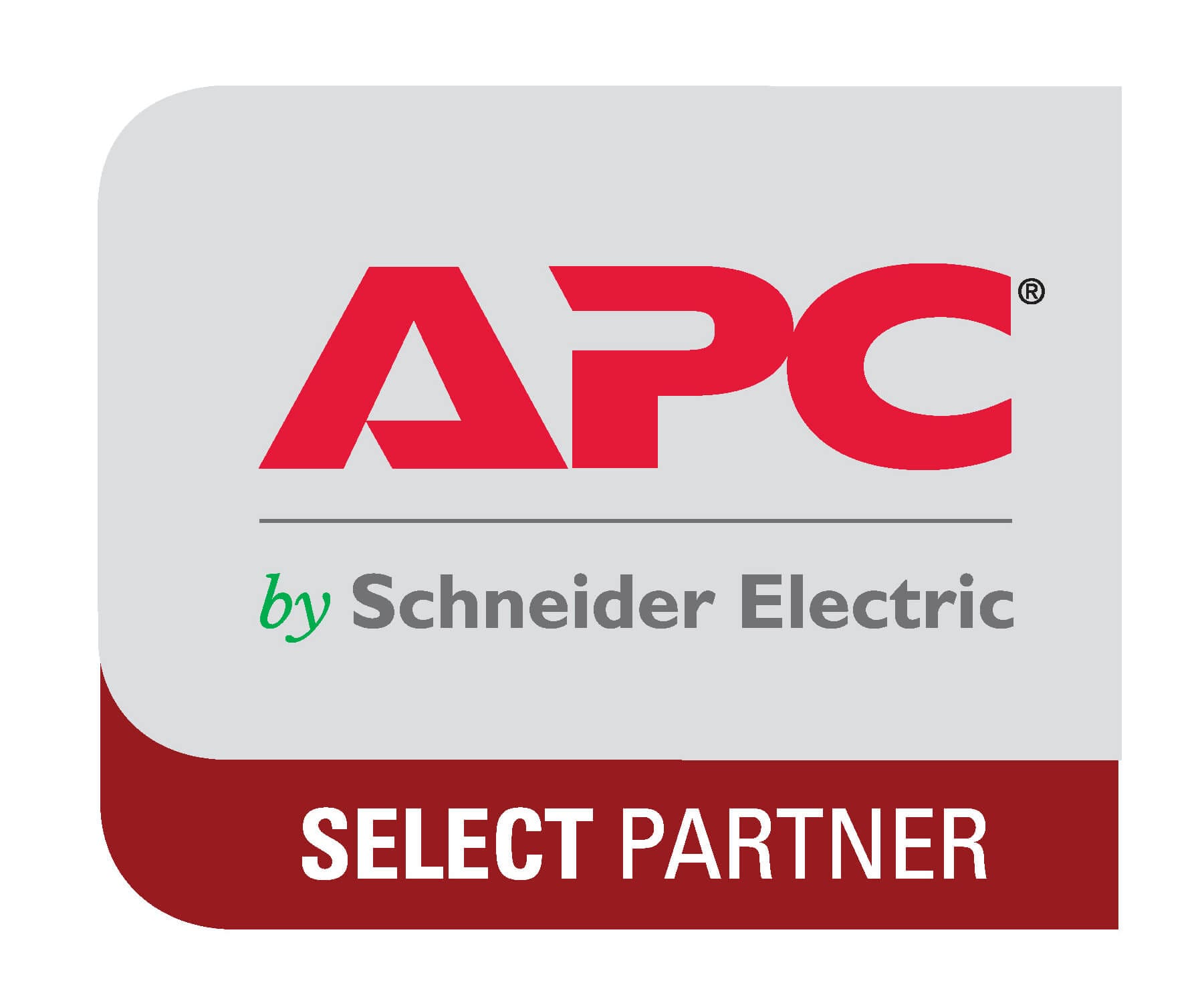 A red and white apc logo on top of a gray background.