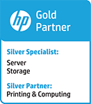 A gold partner badge for hp