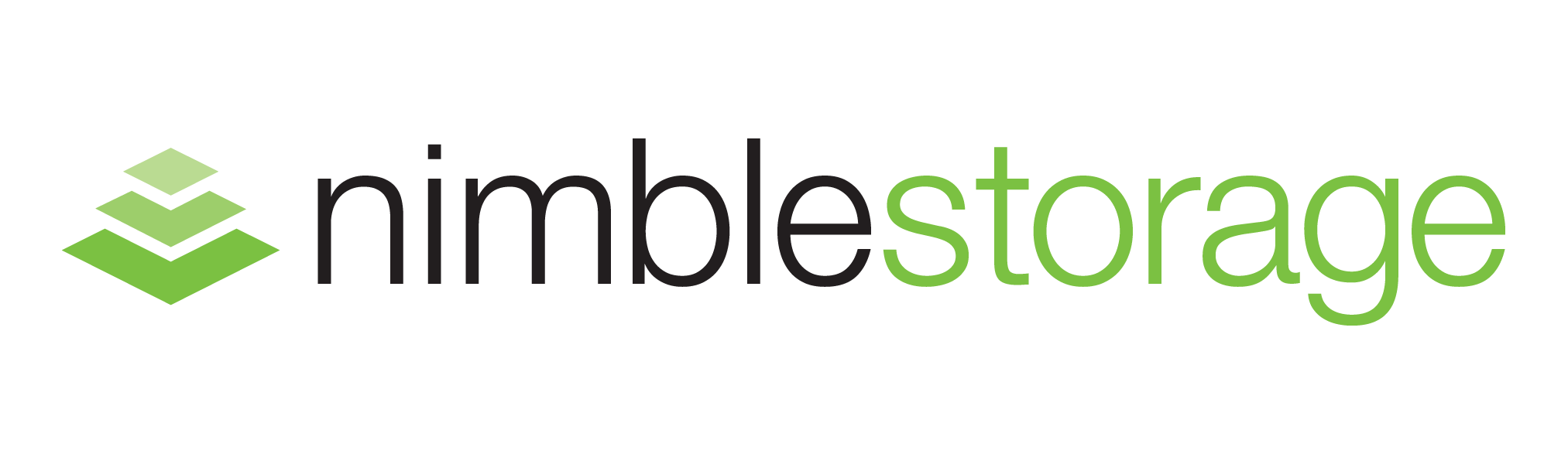 Nimble Storage logo with green stacks