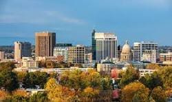 Skyline of Salt Lake City, Utah.