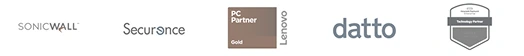 Technology and security company logos in a row.